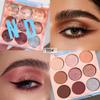 9-Color Nude Brown Eyeshadow Palette  Matte Shimmer Glitter Peach Caramel Bronze Eye Shadow Kit, High Pigment Blendable Long-Lasting Warm Neutral Makeup Palette for Daily Wear, Soft Glam & Travel view 2