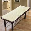 GDDUOYUE Square/Round Head Massage Table Pad Facial Bed Foam Massage Bed Topper with Face Hole, Suitable for Foot Massage Parlors, Massage Clinics, Saunas, Hotels, and Bathrooms,Beige,75x27in view 1