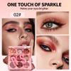 9-Color Rose Nude Brown Eyeshadow Palette  Matte Shimmer Glitter Mauve Pink Burgundy Eye Shadow Kit, High Pigment Blendable Long-Lasting Warm Neutral Soft Glam Makeup Palette for Daily Wear & Travel view 3