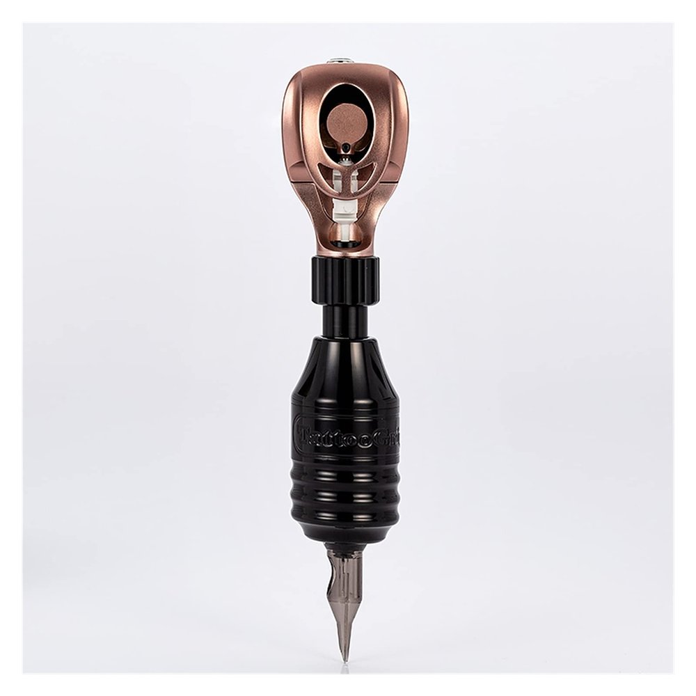 Rotary Tattoo Machine With Cartridge Tattoo Grip Supplies Style Tattoo Guns(Champagne Gold)