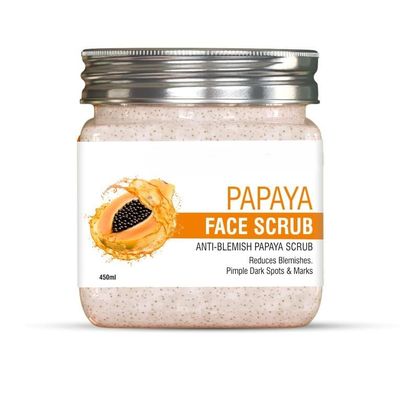 TU Papaya Scrub with Aloevera | Remove Dead Skin Cells & Dirt |Blackhead Remover Scrub | For Face & Body | Both For Men & Women 450ml