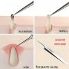 1 Set Professional Blackhead Remover Pimple Popper Tool Stainless Steel Comedones Extractor Acne Removal Tweezers for Nose Face Beginner-Friendly Hypoallergenic Makeup Tool Long-Lasting Use view 4