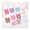 12Pcs Sequins Bow Hair Accessories, 2.7Inch Little Bow Hair Clips for Women, Girls for Clothing, Travel, Party, Daily Decoration (Yellow) view 3