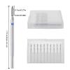 10 Pcs Flame Drill Bit For Nails Professional Cuticle Nail Drill Bits with Case for Dead Skin 3/32'' Nails Dry Manicure Pedicure Shape Remove Nail Salon Tools Manicurist Home (Blue) view 2