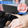 10 Pcs Flame Drill Bit For Nails Professional Cuticle Nail Drill Bits with Case for Dead Skin 3/32'' Nails Dry Manicure Pedicure Shape Remove Nail Salon Tools Manicurist Home (Blue) view 3
