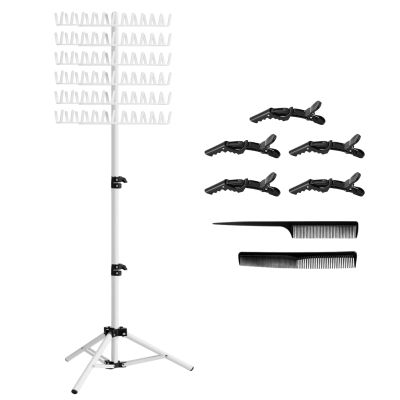 baojielai 144 Pegs Braiding Hair Rack,Adjustable Braiding Hairs Stand,2 sides Hair Rack for Braiding with Hair Braiding Tools