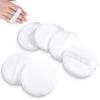6PCS Powder Puff, 3.15 Inch Large Round Loose Powder Puffs for Body Soft Reusable Velour Sponge Puffs Beauty Makeup Tool for Women Face Cleaning Makeup Foundation Blending(White) view 1