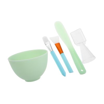 CTIRCHIU 1 Set Silicone Mask Mixing Tool Set with Facial Brush and Spatula for Treatments Durable Bowl for Mud Masks for Home and Professional Skincare