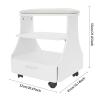 Omosiroi Pedicure Foot Rest | Portable Foot Bath Spa Cart Beauty Nail Salon Supplies, Manicure Foot Rest for Home Salon Use (White) view 3