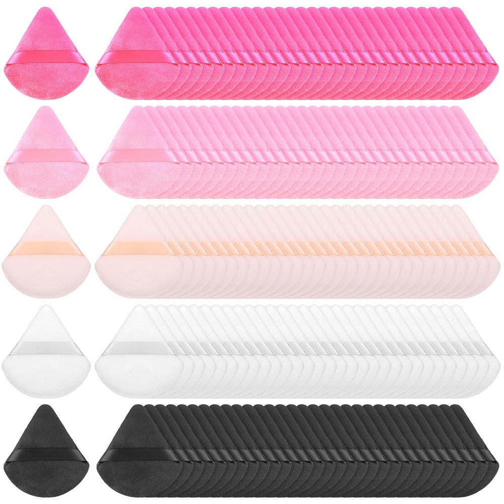 160PCS Powder Puffs for Face Powder, Soft Triangle Makeup Puff for Setting Powder, Makeup Powder Puff for Loose Powder and Press Powder, Wet Dry Makeup Sponge, Beauty Makeup Tools