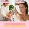Cordless Bikini Shaver, Bikini Trimmer for Women, 2-in-1 Electric Razors Body Hair Removal, Dual Head Women's Hair Trimmer for Leg Arm Body Pubic Grooming Tool (Brown) view 3