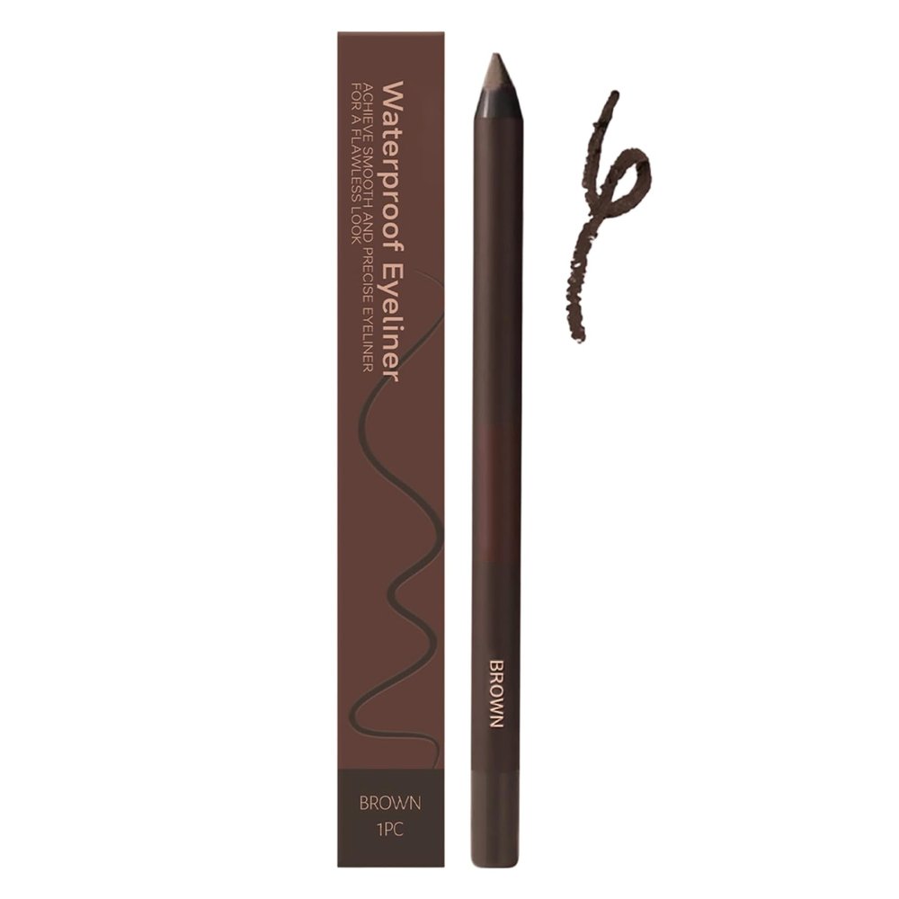 ASTETY 24 HR Waterproof Eyeliner Duo Sharpenable Eye Pencil, 2025 New Persona Eyeliner Pencil Waterproof, No Smudging, Fading, Smooth And Easy To Color (Brown)