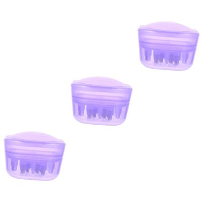 FOMIYES 3 pcs Scalp Care Hair Growth Serum Applicator Bottle with Funnel Transparent Purple Scalp Oil Applicator for Direct Hair Treatment and Massage Capacity Easy Dosage Control