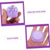 FOMIYES 3 pcs Scalp Care Hair Growth Serum Applicator Bottle with Funnel Transparent Purple Scalp Oil Applicator for Direct Hair Treatment and Massage Capacity Easy Dosage Control view 3