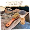 ERINGOGO 3pcs Beard Grooming Brushes with Soft Bristles for Gentle Facial Cleaning Natural Handle for Comfortable Grip Essential Shaving Accessory for Men view 3