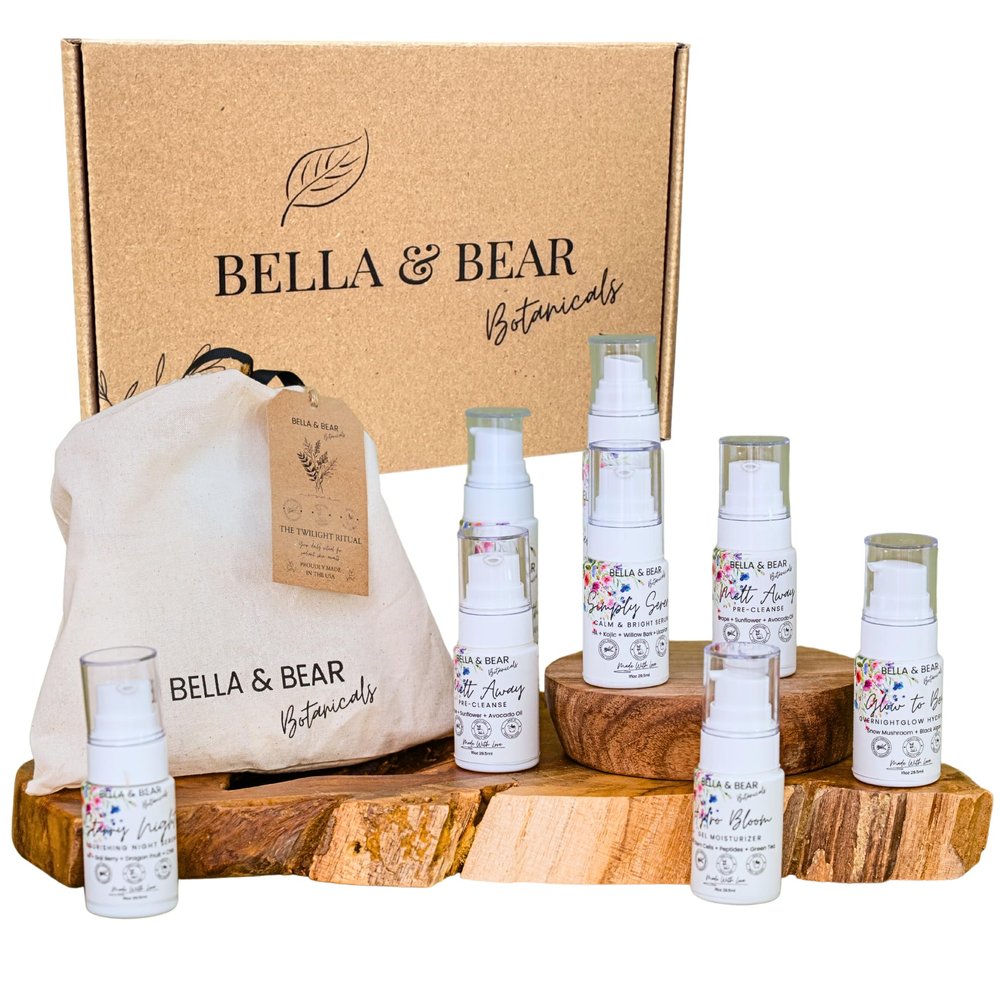 Bella & Bear The Complete Ritual: LImited Holiday Edition - Ultimate AM & PM Skincare Collection - 9-Step Full Day & Night Routine for Radiant, Balanced Skin