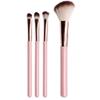 Adrienne Vittadini Travel Case with 4 Makeup Brushes (Solid Pink) view 2