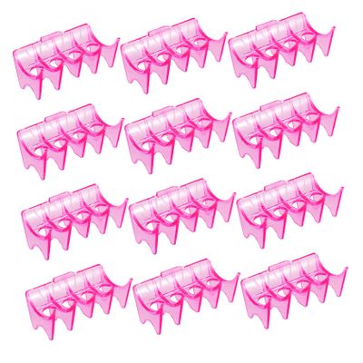 CTIRCHIU 12Pcs Hair Curlers Holder Rack Heat Resistant Plastic Perm Rod Stands for Salon Use Durable Hairdressing Tool Organizer Space Saving Design