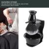 2Set Shaving Kit for Men, 3 in 1 Shaving Set Includes Portable Beard Brush Cream Bowl and Stand Beard Style Tool for Home Travel view 2