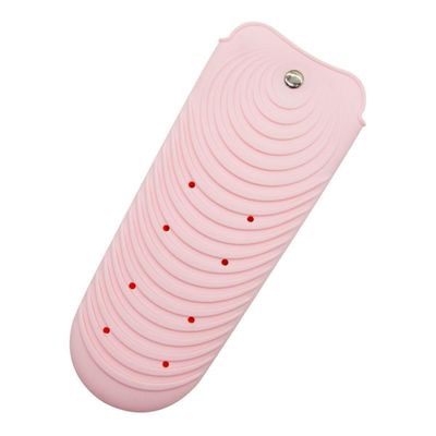 DEARMAMY Silicone Heat Resistant Mat Pouch for Hair Straighteners and Curling Irons Portable Travel Bag Non-Slip Design for Hair Styling Tools Grey