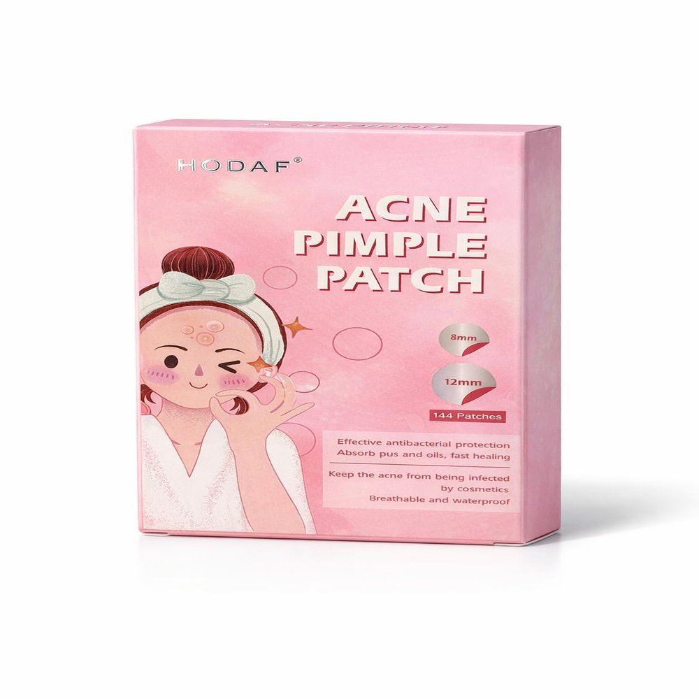 Acne Pimple Patches (144 Count) Hydrocolloid Acne Patches for Face, Invisible & Waterproof, Fast Absorbing Zit Stickers for Pimples, Blemishes & Whiteheads Day & Night Treatment