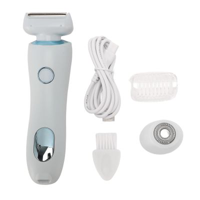 NinthAvenue Basics 2 in 1 Electric Lady Clipper and Hair Removal Device, Ideal for Pregnant Women - Private Hair Remover and Women Trimmer (Light Blue)