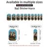 Cute Otters Nail Stickers 50 Sheets Gloss Nail Strips Bundle Long Lasting Gel Nail Stickers Art Decals Easy to Apply and Remove for Women DIY Decorations view 3
