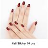 Red Flower Nail Stickers 50 Sheets Gloss Nail Strips Bundle Long Lasting Gel Nail Stickers Art Decals Easy to Apply and Remove for Women DIY Decorations view 2