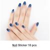 Romantic Blue Rose Nail Stickers 50 Sheets Gloss Nail Strips Bundle Long Lasting Gel Nail Stickers Art Decals Easy to Apply and Remove for Women DIY Decorations view 2