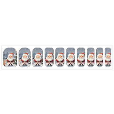 Magical Christmas Nail Stickers 50 Sheets Gloss Nail Strips Bundle Long Lasting Gel Nail Stickers Art Decals Easy to Apply and Remove for Women DIY Decorations