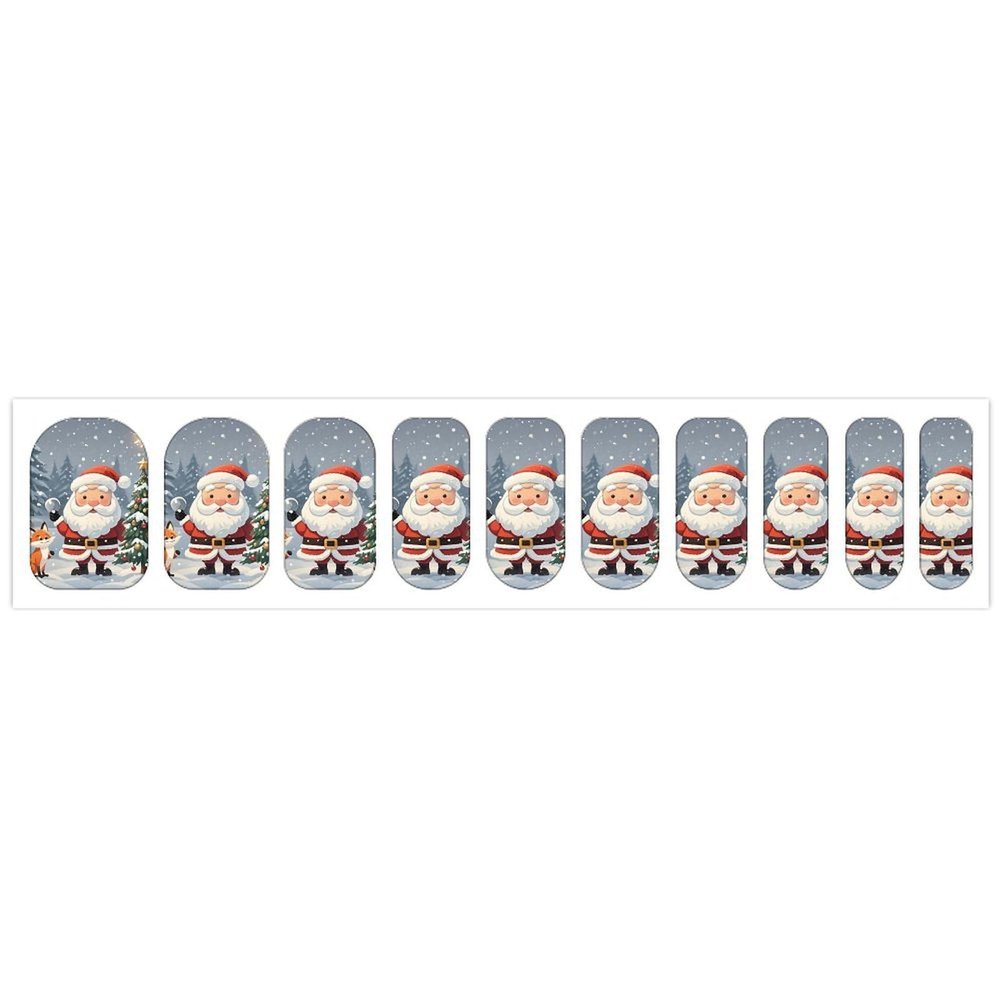 Magical Christmas Nail Stickers 50 Sheets Gloss Nail Strips Bundle Long Lasting Gel Nail Stickers Art Decals Easy to Apply and Remove for Women DIY Decorations