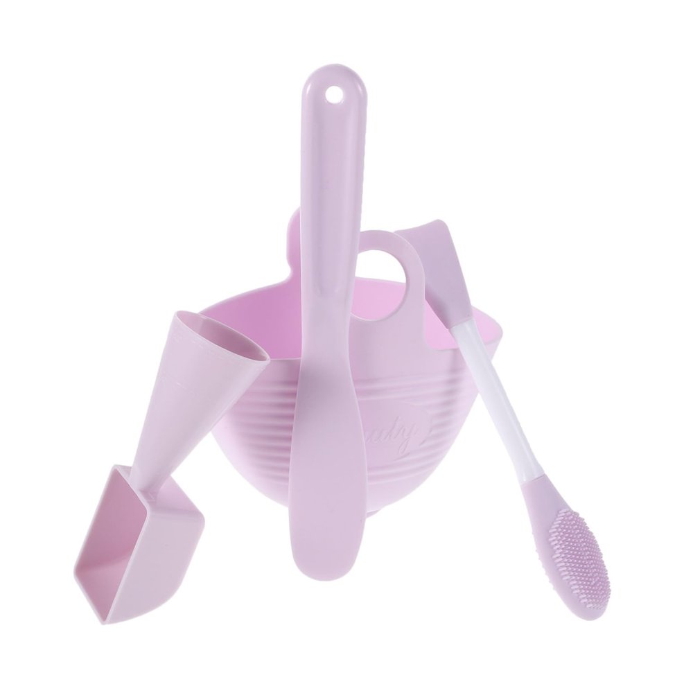 Beavorty 1Set Silicone Face Mask Bowl Skin Care Mixing Kit for DIY Facial Masks Lightweight and Easy to Clean Safe for Skin for Home and Travel