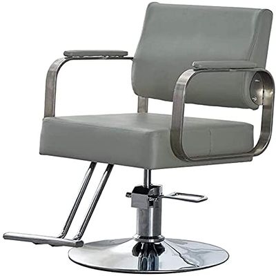 A1DFDFGOQSFG Hair Cutting Salon Chair Barber Chair Hydraulic Barber Chairs Heavy Duty 360 Degrees Rolling Salon Chair for Hair Stylist Salon Equipment Salon Styling Beauty Equipment (Color : Lig