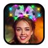 EARENT Light Up Mouse Ears Crown Headband Polka Dot Bow Headpiece for Women view 1