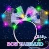 EARENT Light Up Mouse Ears Crown Headband Polka Dot Bow Headpiece for Women view 2