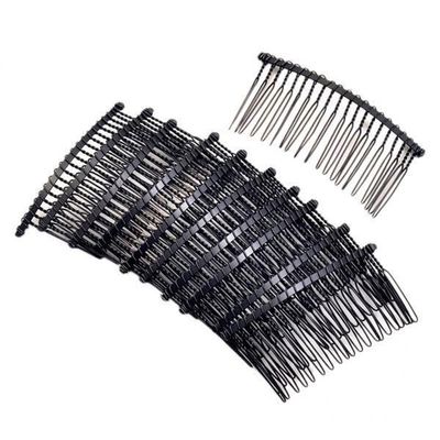 5x 10pcs Black Metal Hair Comb Clip Hair Combs Hair Piece Comb
