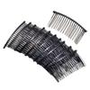 5x 10pcs Black Metal Hair Comb Clip Hair Combs Hair Piece Comb view 1