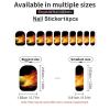 Burning Tennis Pictures Nail Stickers 50 Sheets Gloss Nail Strips Bundle Long Lasting Gel Nail Stickers Art Decals Easy to Apply and Remove for Women DIY Decorations view 3