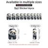 Panda with A Tilted Head Nail Stickers 50 Sheets Gloss Nail Strips Bundle Long Lasting Gel Nail Stickers Art Decals Easy to Apply and Remove for Women DIY Decorations view 3