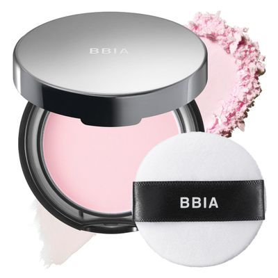 BBIA EAU Powder Pact - 4 Colors, Pressed Powder Compact with Mirror and Puff, Makeup Setting Finishing Blurring, Sebum & Oil Control, Natural Korean Face Makeup (03 BLOSSOM PINK, Pack of 1)