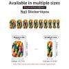 Crayons Nail Stickers 50 Sheets Gloss Nail Strips Bundle Long Lasting Gel Nail Stickers Art Decals Easy to Apply and Remove for Women DIY Decorations view 3