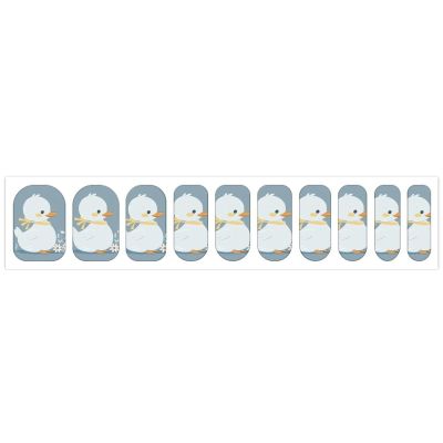 Little White Duck Nail Stickers 50 Sheets Gloss Nail Strips Bundle Long Lasting Gel Nail Stickers Art Decals Easy to Apply and Remove for Women DIY Decorations