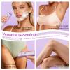 WillowGlow Electric Bikini Trimmer for Women, Painless Hair Clippers Shaver for Pubic and Intimate Areas, Rechargeable & Waterproof for Showering, Ladies Grooming Kit,Purple view 4