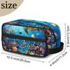 Joyousleap Sea Turtle Personalized Toiletry Bag for Women Men, Custom Name Blue Ocean Beach Coastal Turtle Hanging Cosmetic Bag Makeup Case Travel Portable Pouch view 2