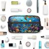 Joyousleap Sea Turtle Personalized Toiletry Bag for Women Men, Custom Name Blue Ocean Beach Coastal Turtle Hanging Cosmetic Bag Makeup Case Travel Portable Pouch view 4