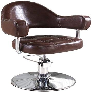 A1DFDFGOQSFG Hair Cutting Salon Chair Hair Salon Chairs with Heavy Duty Hydraulic Pump 360 Degrees Rolling Swivel Spa Beauty Salon Styling Beauty Equipment (Color : Red) (Brown)