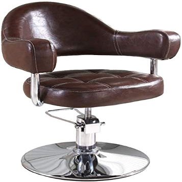 A1DFDFGOQSFG Hair Cutting Salon Chair Hair Salon Chairs with Heavy Duty Hydraulic Pump 360 Degrees Rolling Swivel Spa Beauty Salon Styling Beauty Equipment (Color : Red) (Brown)