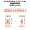 Cute Grapefruit Nail Stickers 50 Sheets Gloss Nail Strips Bundle Long Lasting Gel Nail Stickers Art Decals Easy to Apply and Remove for Women DIY Decorations view 3