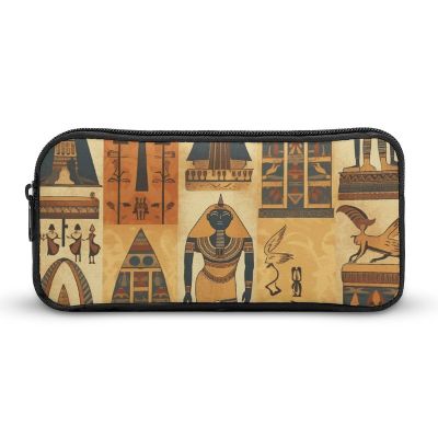 Ancient Egypt Tribe Series Pencil Case Large Capacity, Minimalist Pencil Pouch, Lightweight & Durable Small Storage Bag for Office Supplies Organizer