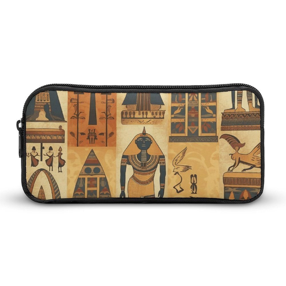 Ancient Egypt Tribe Series Pencil Case Large Capacity, Minimalist Pencil Pouch, Lightweight & Durable Small Storage Bag for Office Supplies Organizer